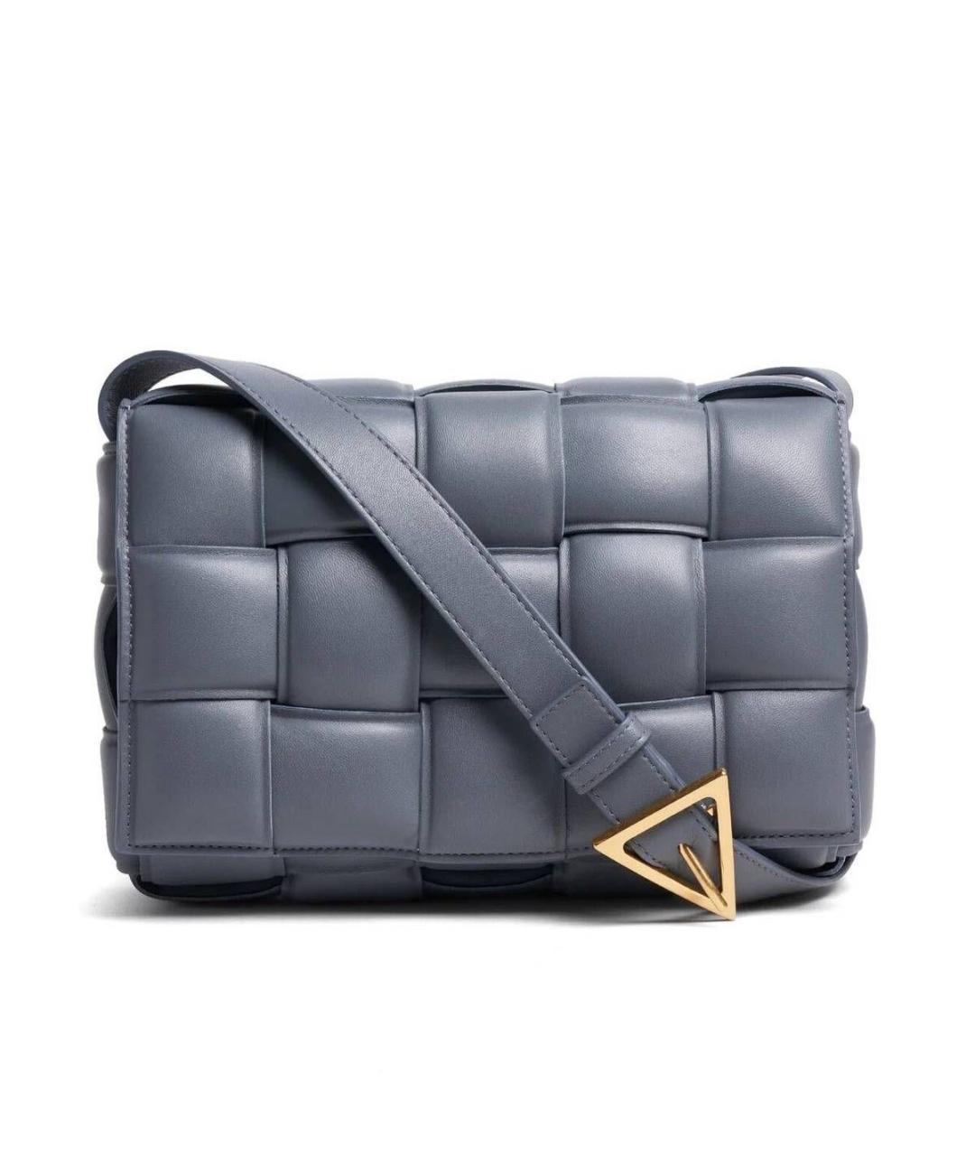 BOTTEGA VENETA Серая кожаная сумка через плечо, фото 4