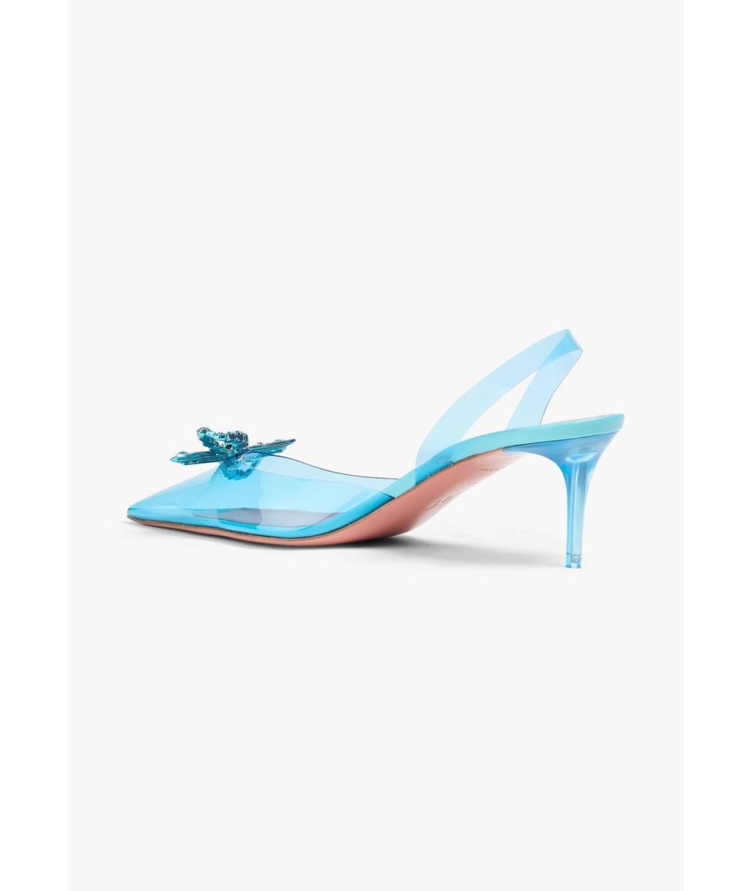 Amina Muaddi Бирюзовые туфли, фото 3