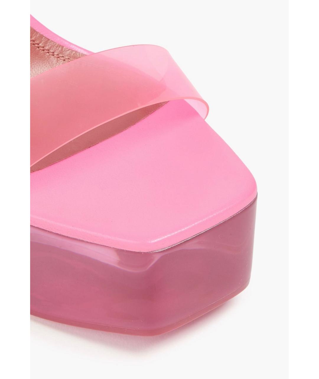 Amina Muaddi Розовые босоножки, фото 4