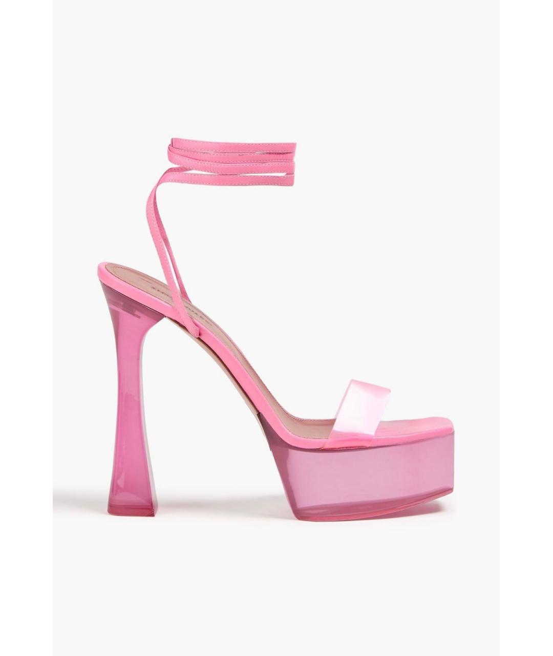 Amina Muaddi Розовые босоножки, фото 5