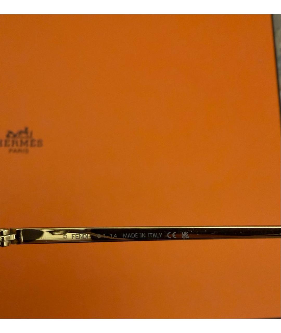 FENDI Черные металлические солнцезащитные очки, фото 3