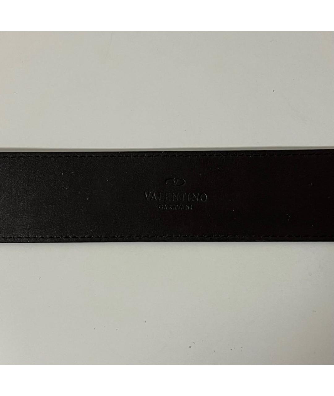 VALENTINO Хаки кожаный ремень, фото 5