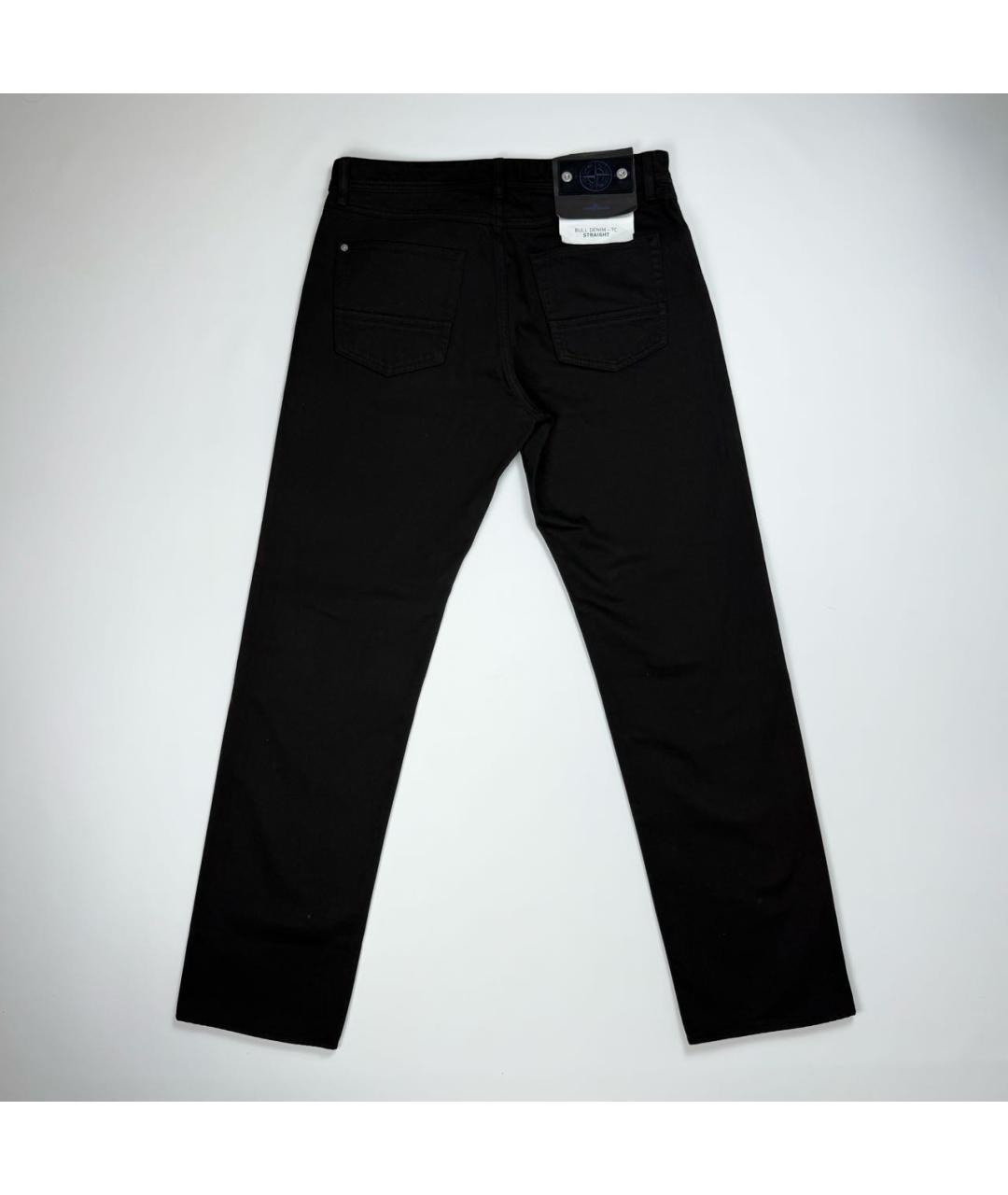STONE ISLAND Черные хлопковые джинсы, фото 2