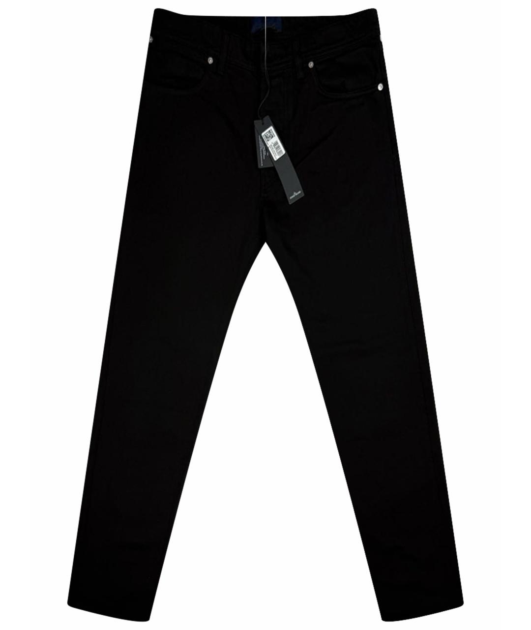 STONE ISLAND Черные хлопковые джинсы, фото 1