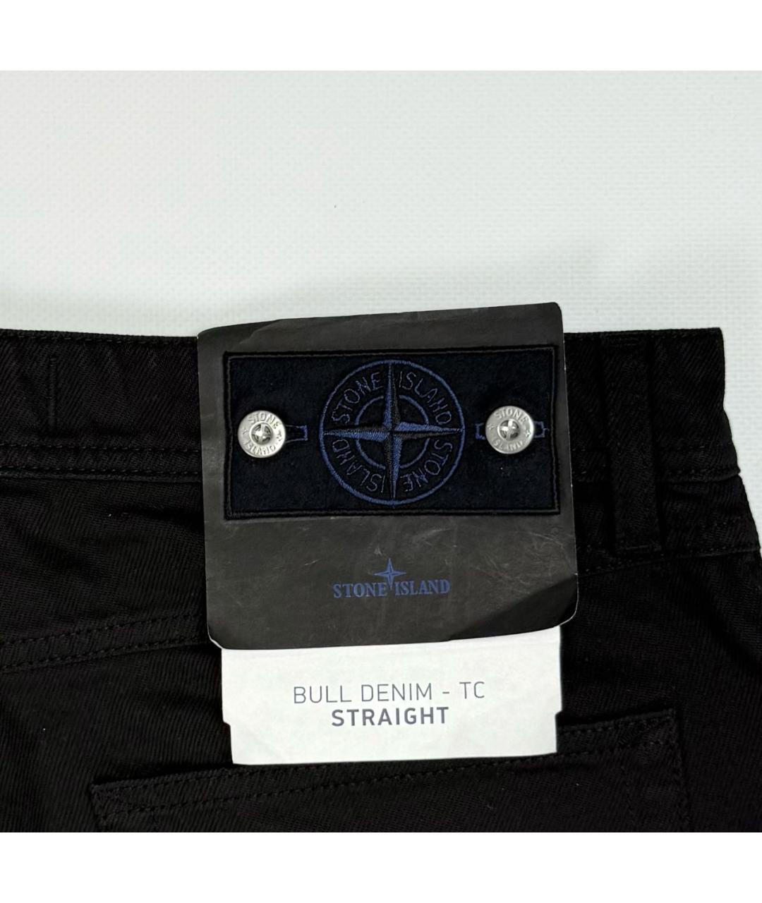 STONE ISLAND Черные хлопковые джинсы, фото 4