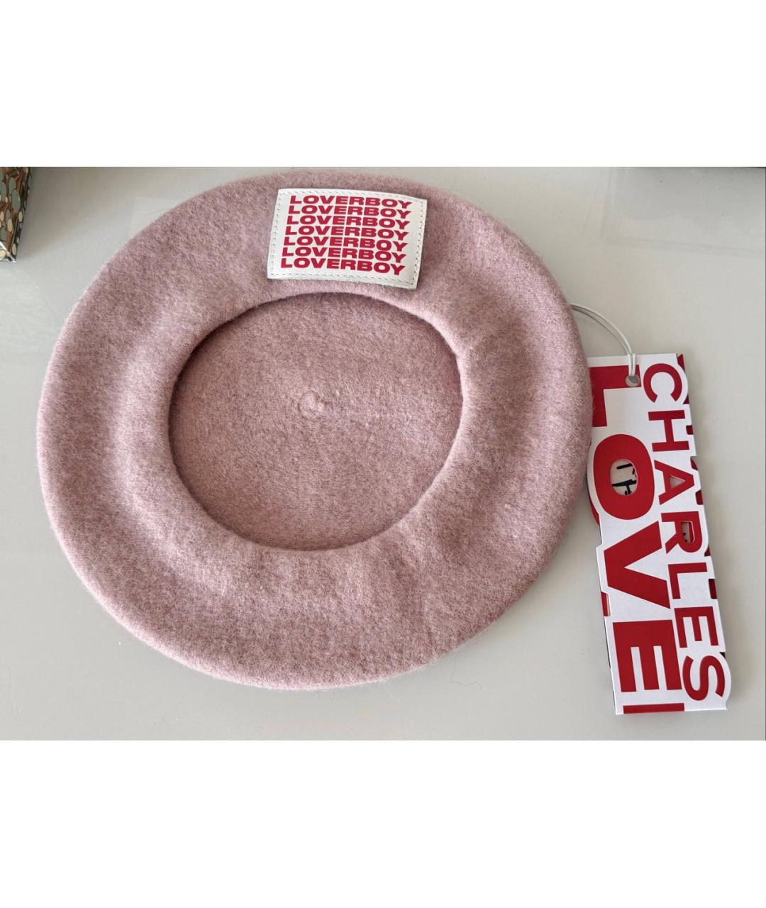 CHARLES JEFFREY LOVERBOY Розовая шерстяная шапка, фото 2