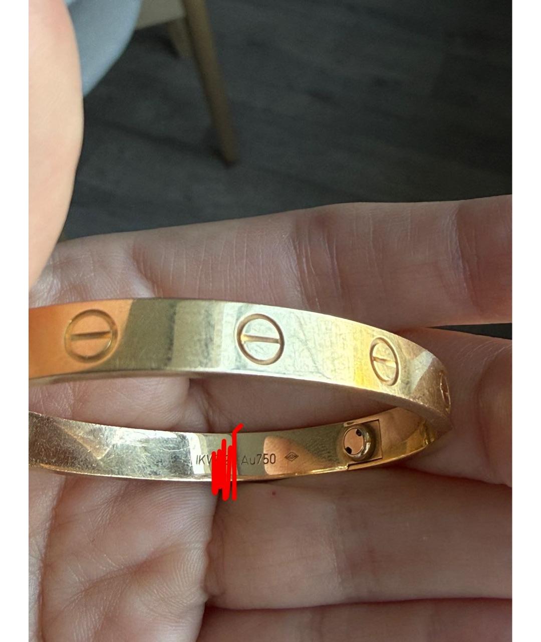 CARTIER Золотой браслет из желтого золота, фото 4