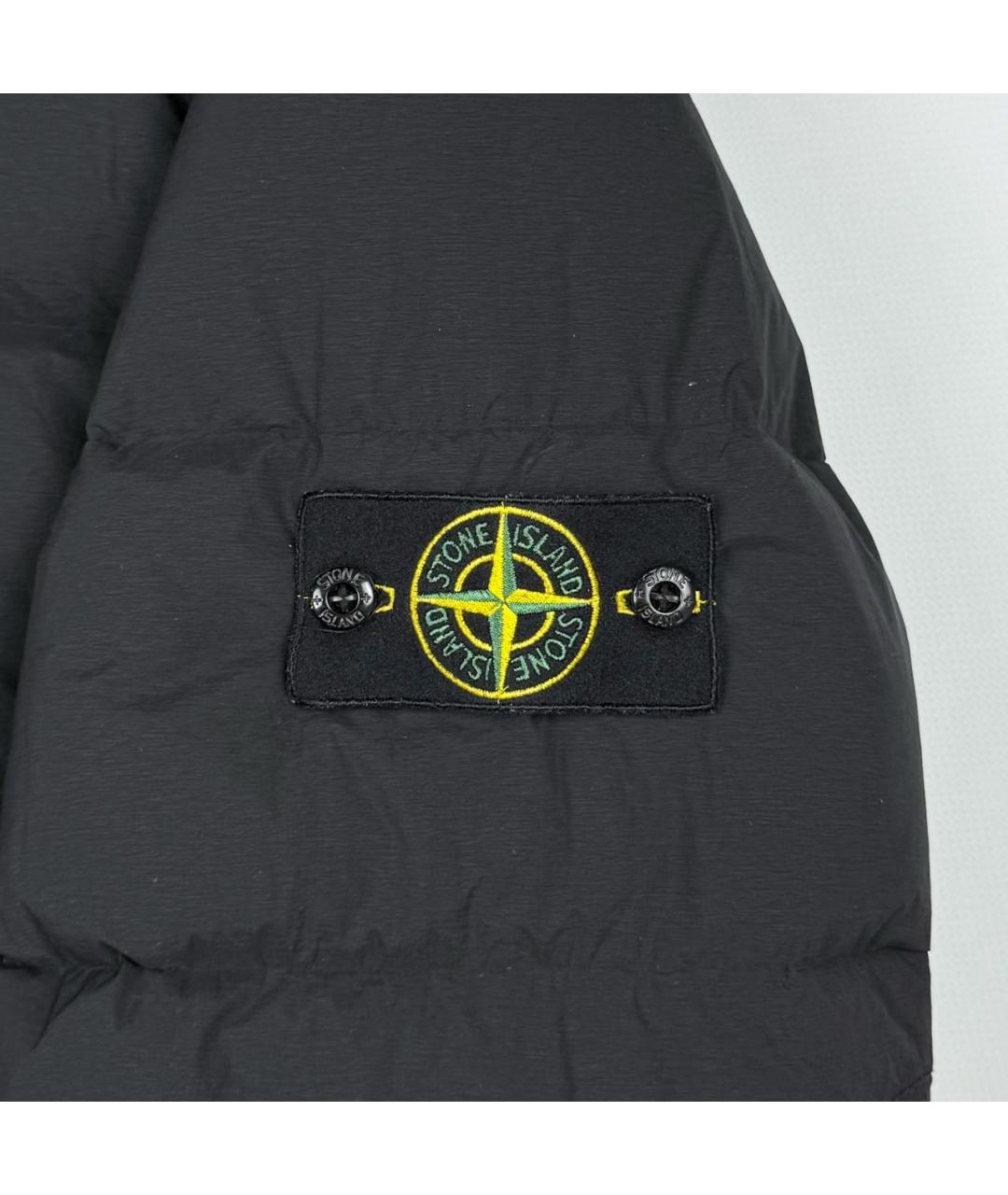 STONE ISLAND Черный пуховик, фото 4