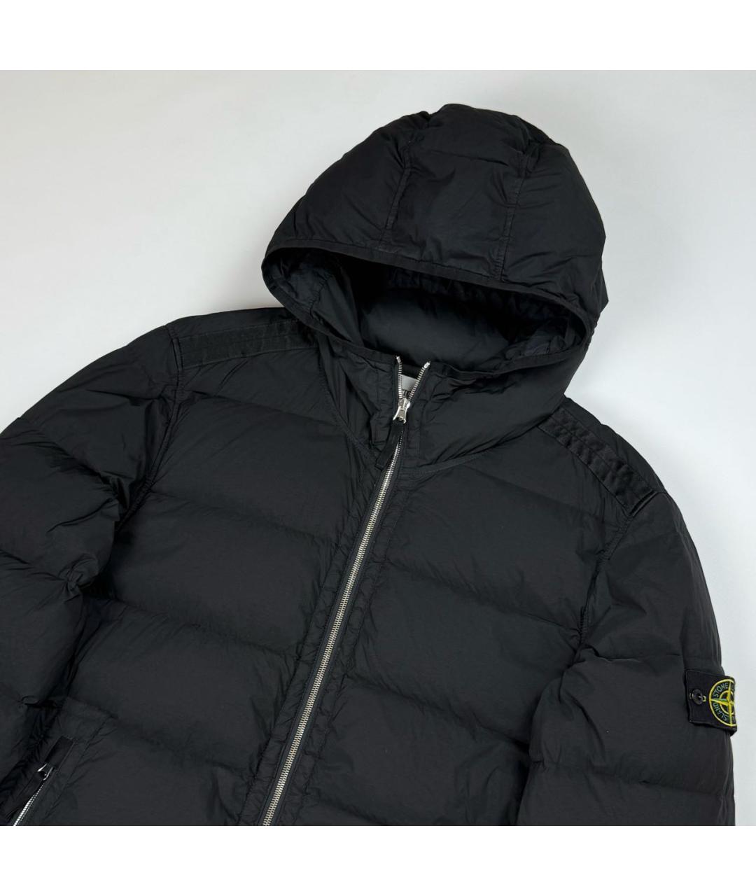 STONE ISLAND Черный пуховик, фото 2