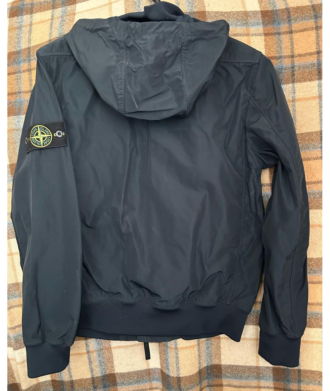 STONE ISLAND Темно-синяя полиамидовая куртка, фото 2