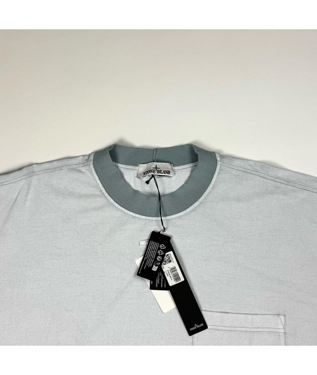 STONE ISLAND Голубая футболка, фото 3