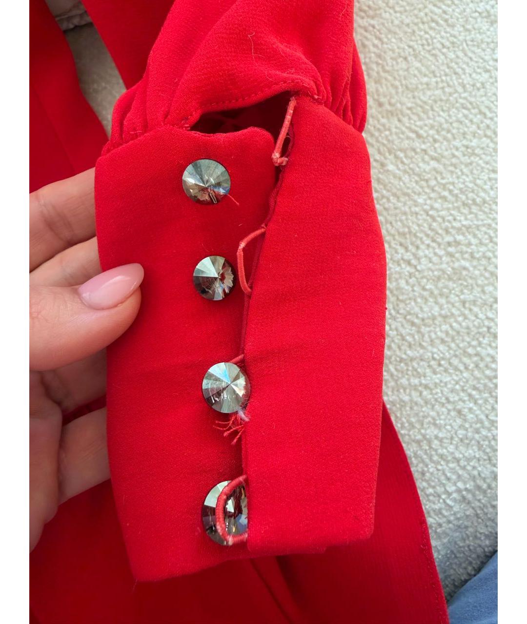 AZZARO Красное шелковое коктейльное платье, фото 3