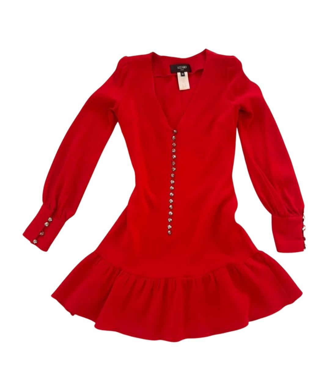AZZARO Красное шелковое коктейльное платье, фото 1