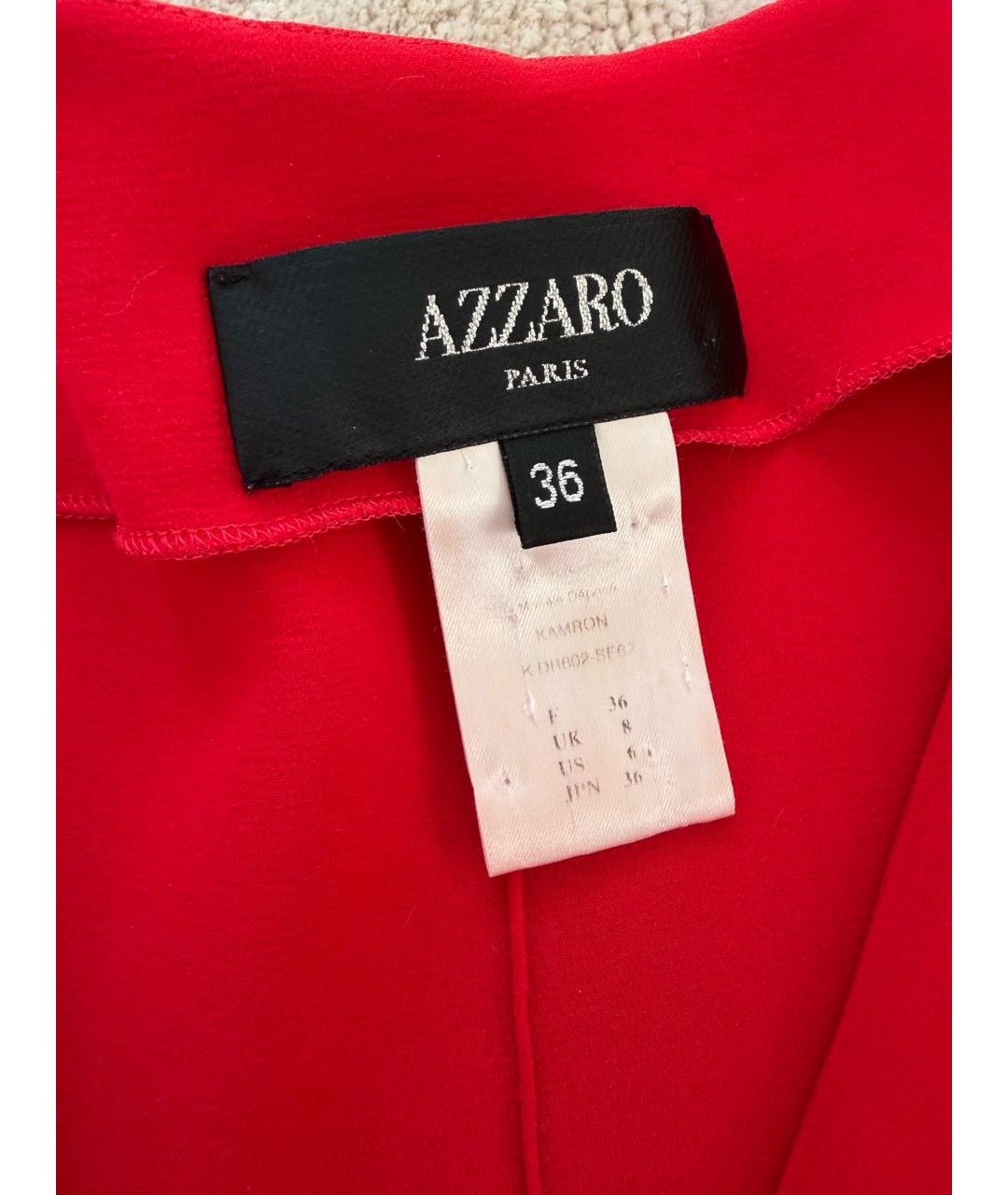 AZZARO Красное шелковое коктейльное платье, фото 4
