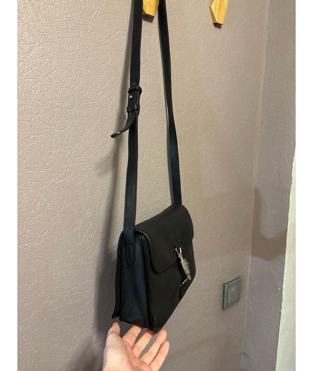 GUCCI Черная кожаная сумка через плечо, фото 2