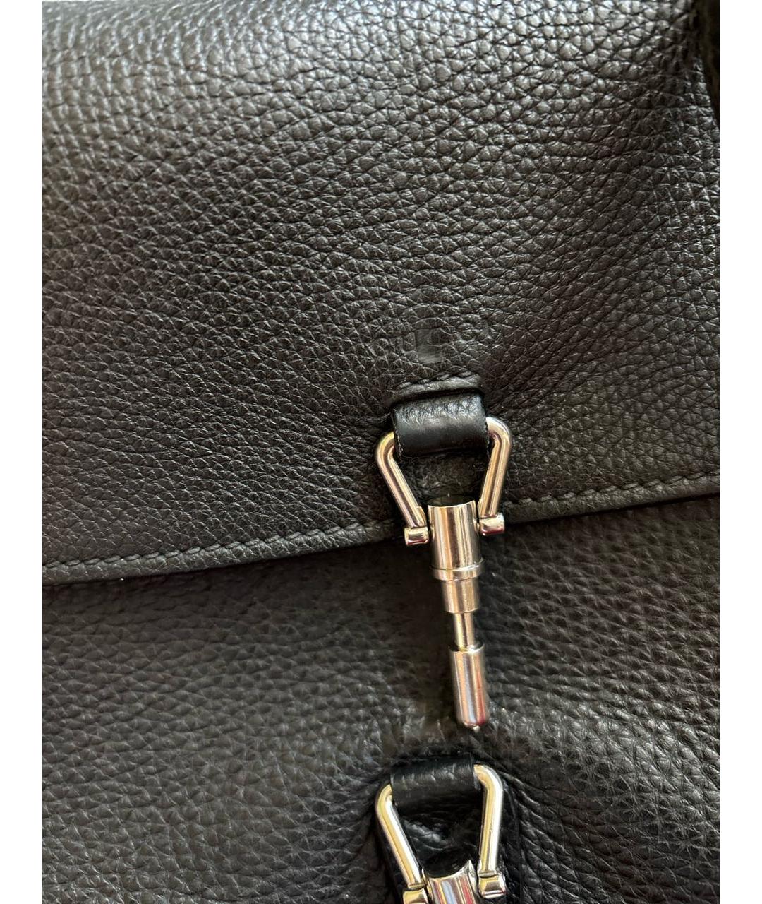 GUCCI Черная кожаная сумка через плечо, фото 8