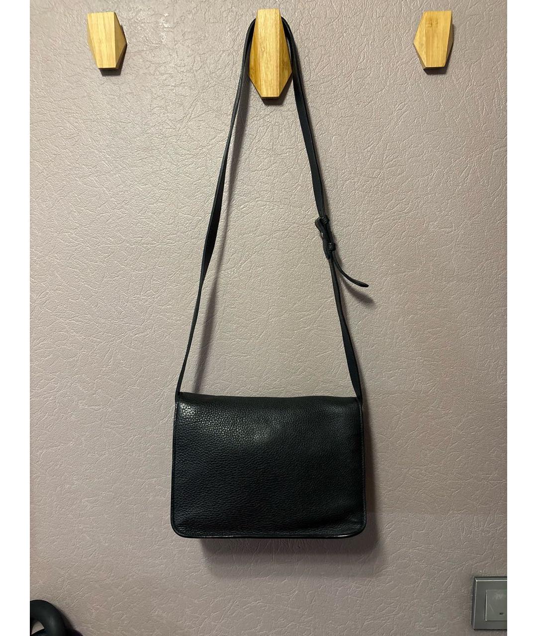 GUCCI Черная кожаная сумка через плечо, фото 3