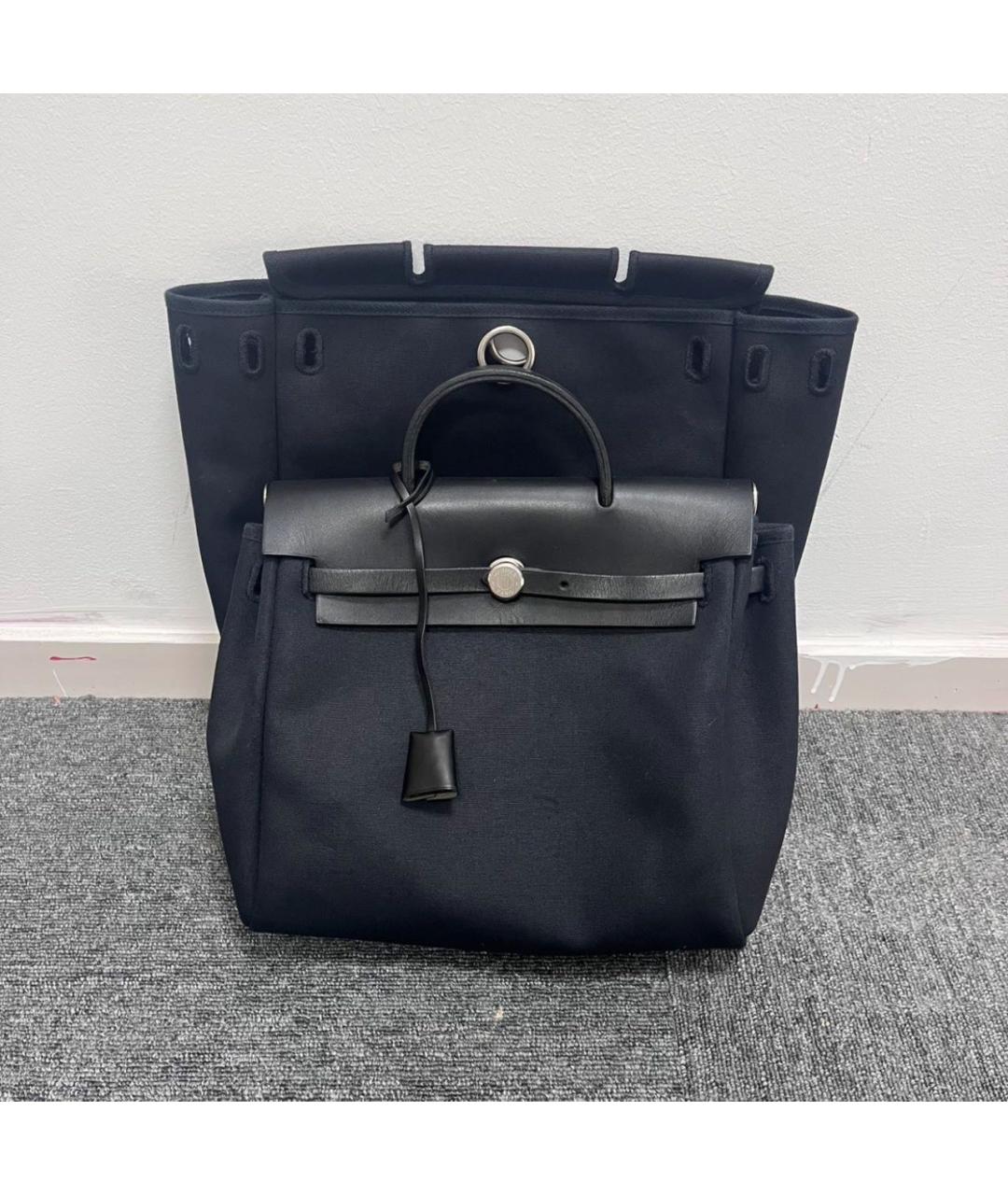 HERMES Черная тканевая сумка через плечо, фото 7