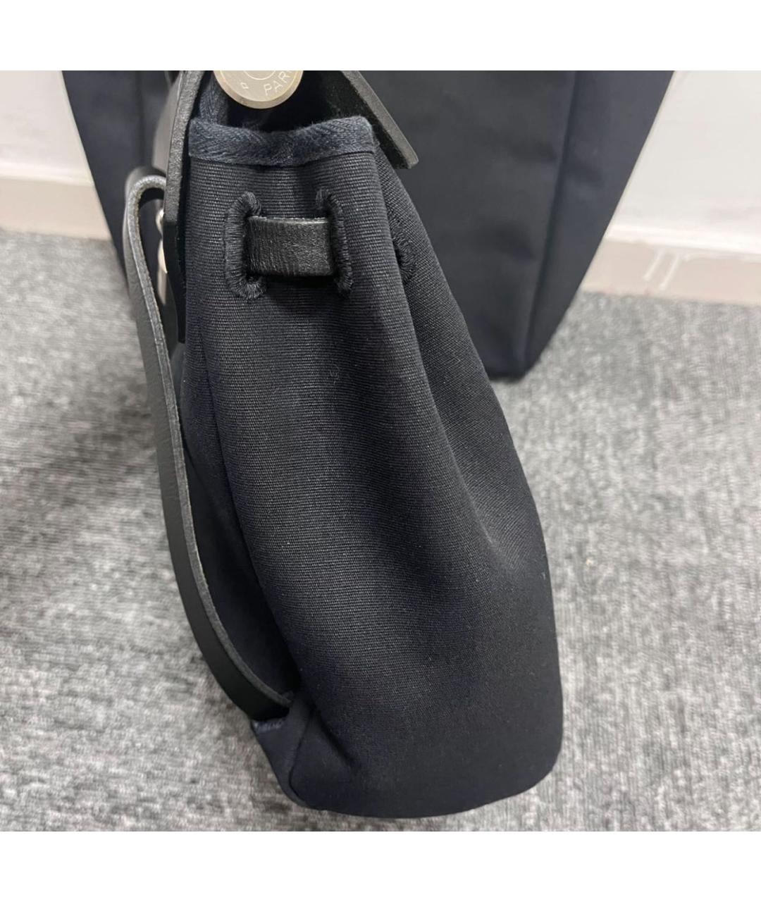 HERMES Черная тканевая сумка через плечо, фото 3