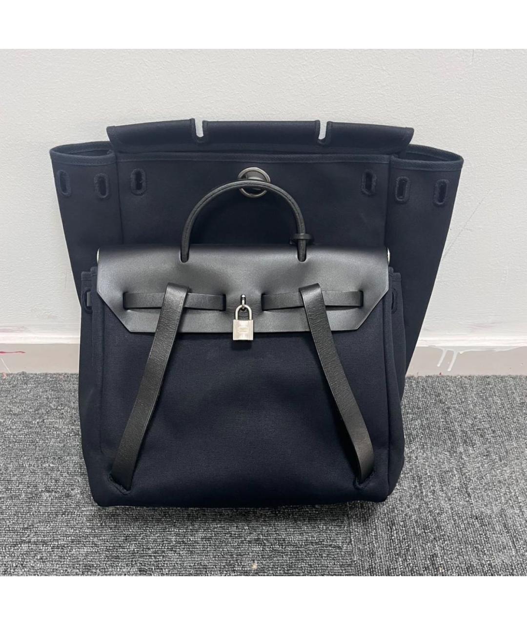 HERMES Черная тканевая сумка через плечо, фото 2