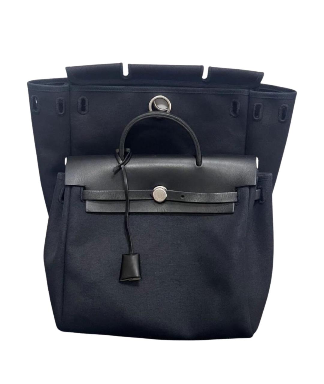 HERMES Черная тканевая сумка через плечо, фото 1