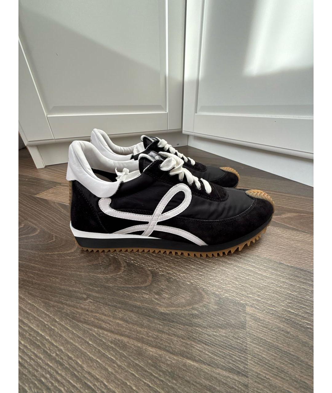 LOEWE Черные текстильные кроссовки, фото 5