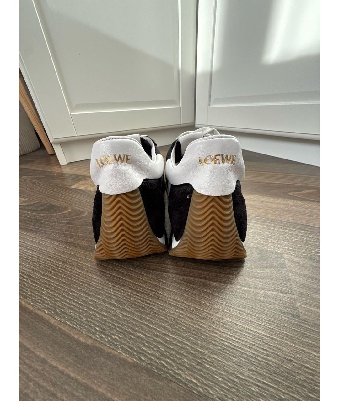 LOEWE Черные текстильные кроссовки, фото 4