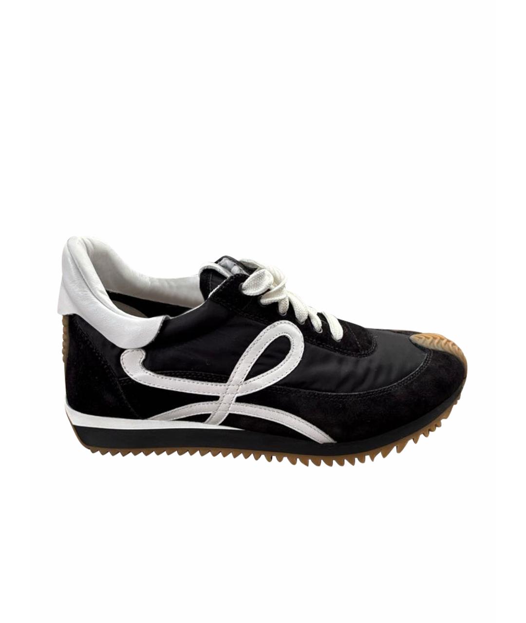 LOEWE Черные текстильные кроссовки, фото 1