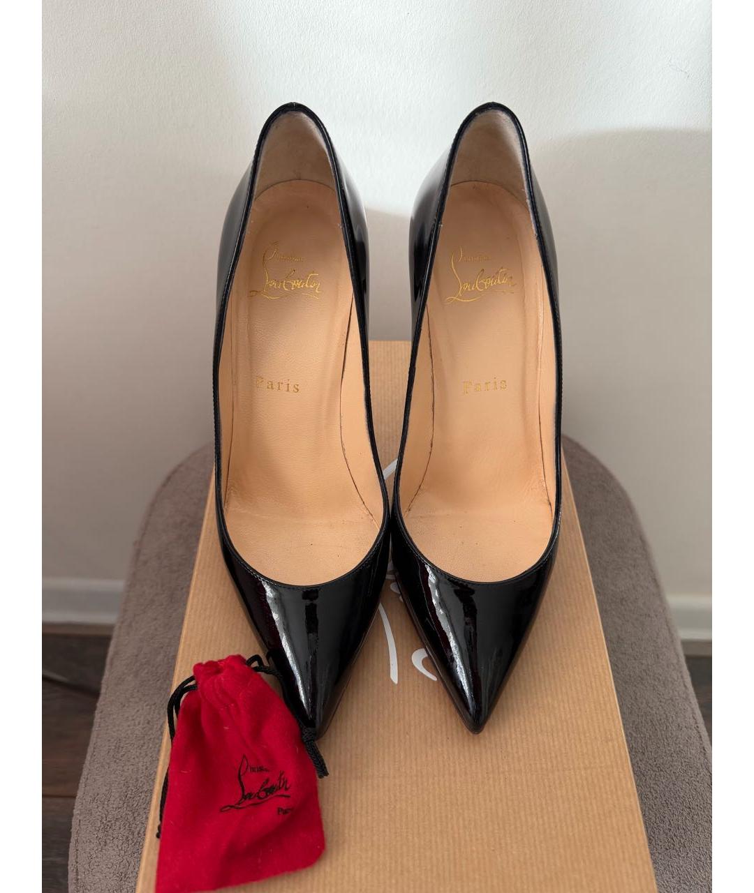 CHRISTIAN LOUBOUTIN Черные туфли из лакированной кожи, фото 3