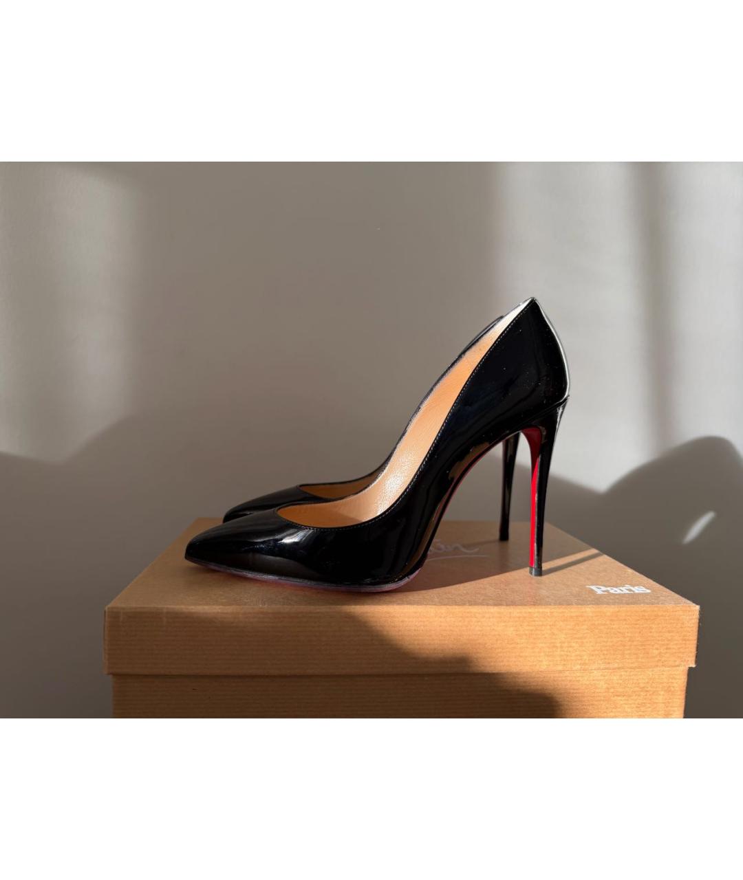 CHRISTIAN LOUBOUTIN Черные туфли из лакированной кожи, фото 5