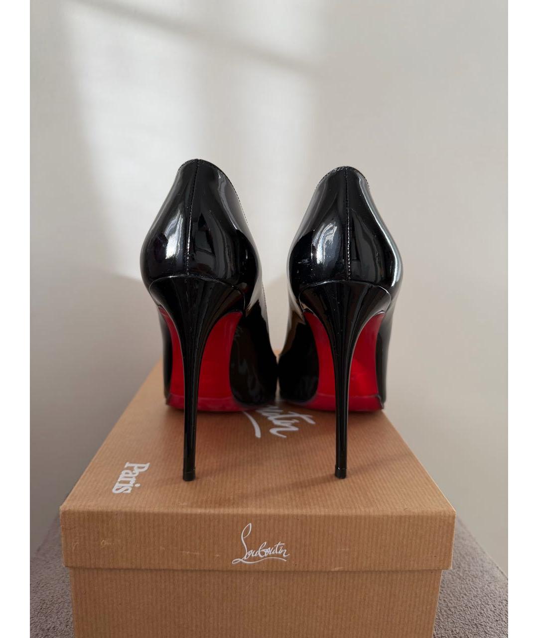 CHRISTIAN LOUBOUTIN Черные туфли из лакированной кожи, фото 4