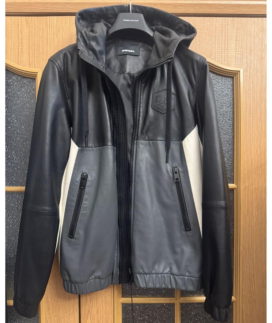 DIESEL Черная кожаная куртка, фото 8