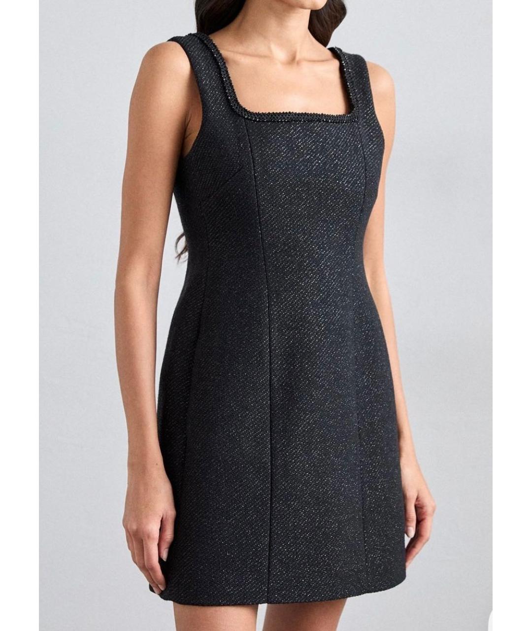 MAJE Черное полиэстеровое повседневное платье, фото 8