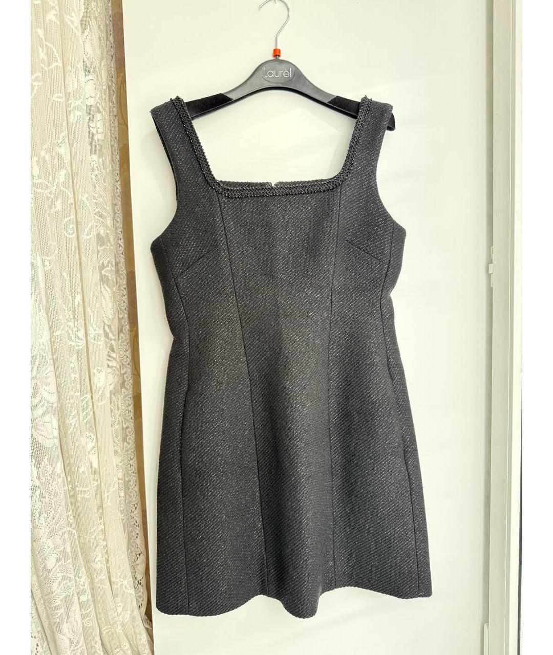 MAJE Черное полиэстеровое повседневное платье, фото 7