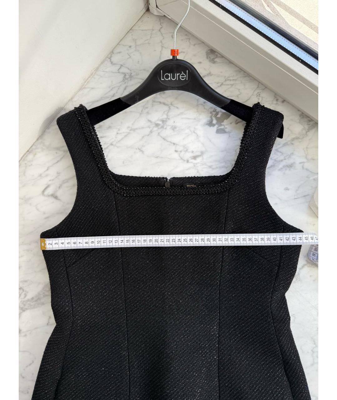 MAJE Черное полиэстеровое повседневное платье, фото 4