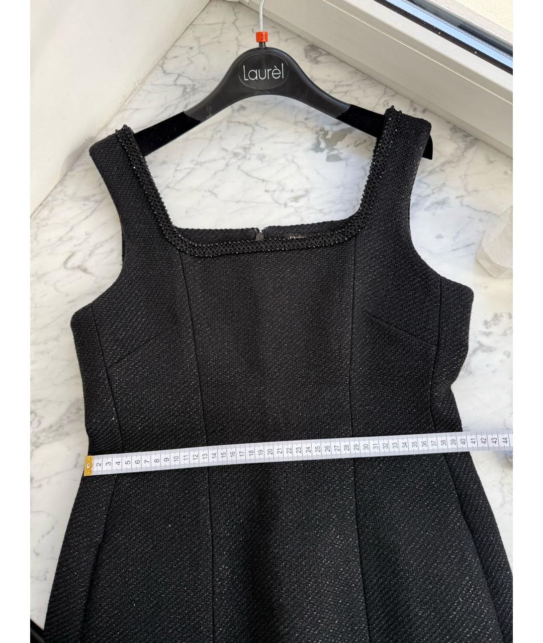 MAJE Черное полиэстеровое повседневное платье, фото 5