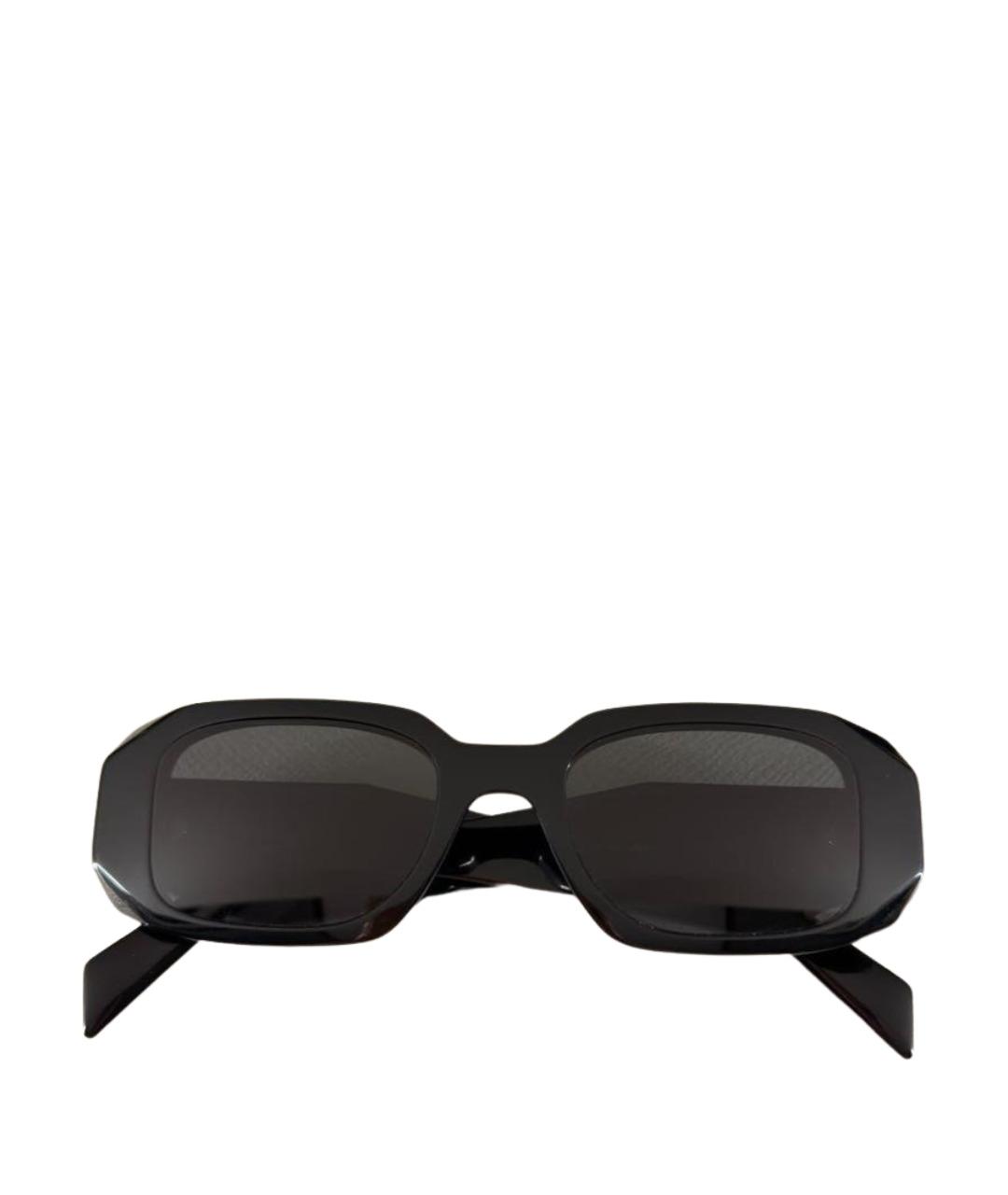 PRADA Черные пластиковые солнцезащитные очки, фото 1