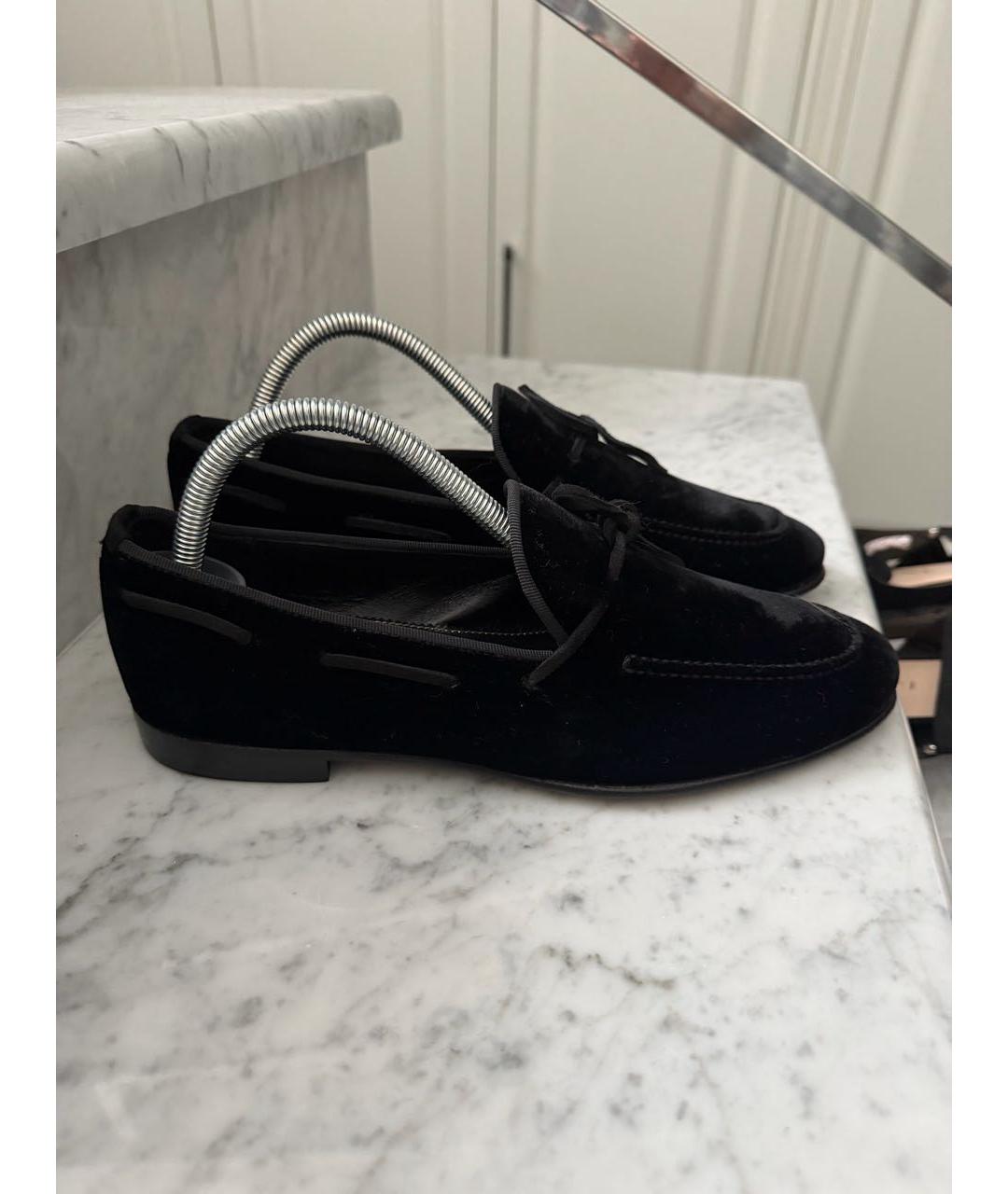 SERGIO ROSSI Черные бархатные мюли, фото 4