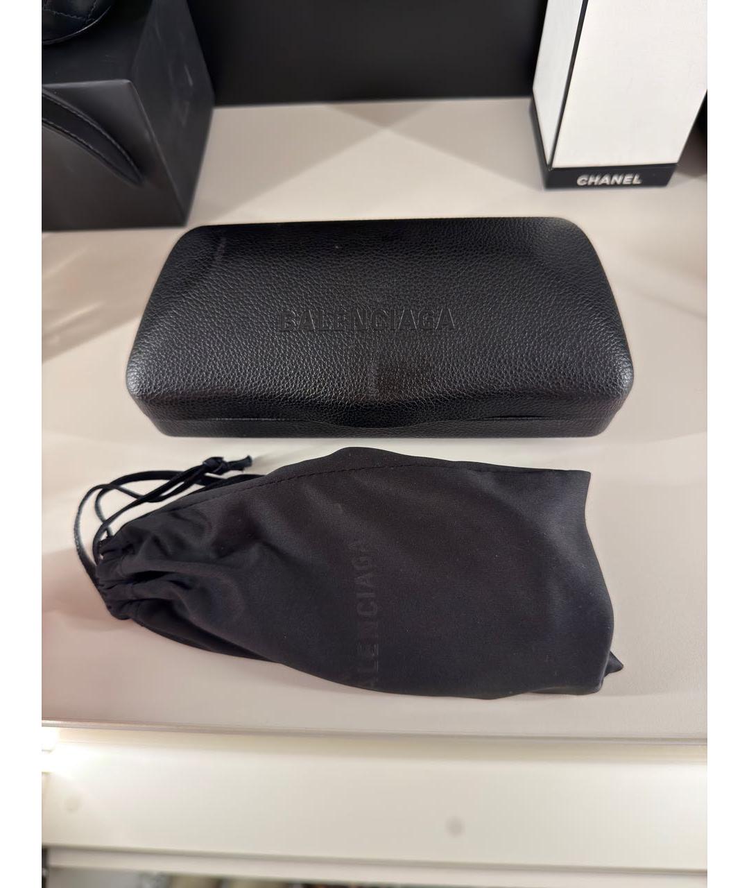 BALENCIAGA Черные пластиковые солнцезащитные очки, фото 4