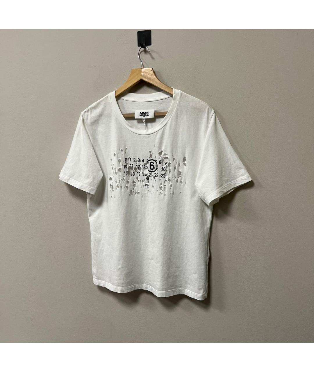 MM6 MAISON MARGIELA Белая хлопковая футболка, фото 2