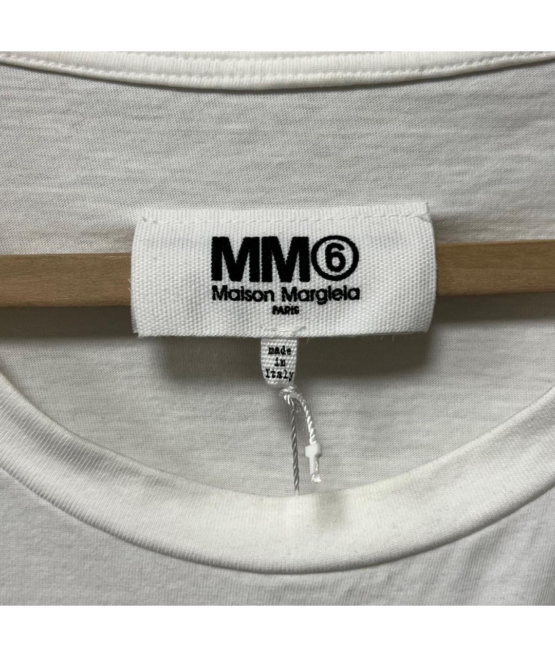 MM6 MAISON MARGIELA Белая хлопковая футболка, фото 4