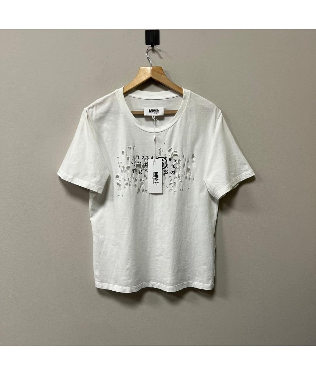 MM6 MAISON MARGIELA Белая хлопковая футболка, фото 6