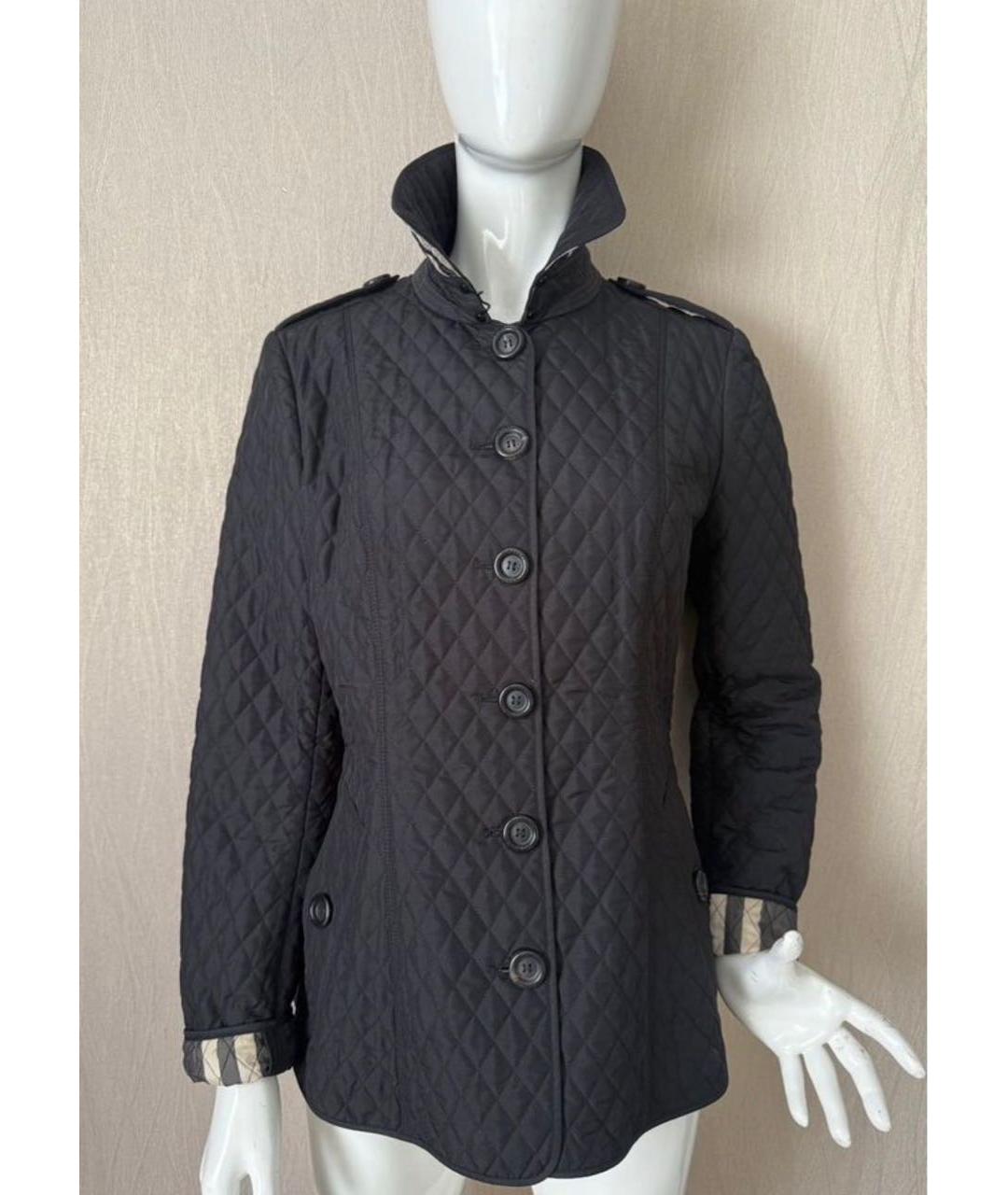 BURBERRY Черная полиэстеровая куртка, фото 4