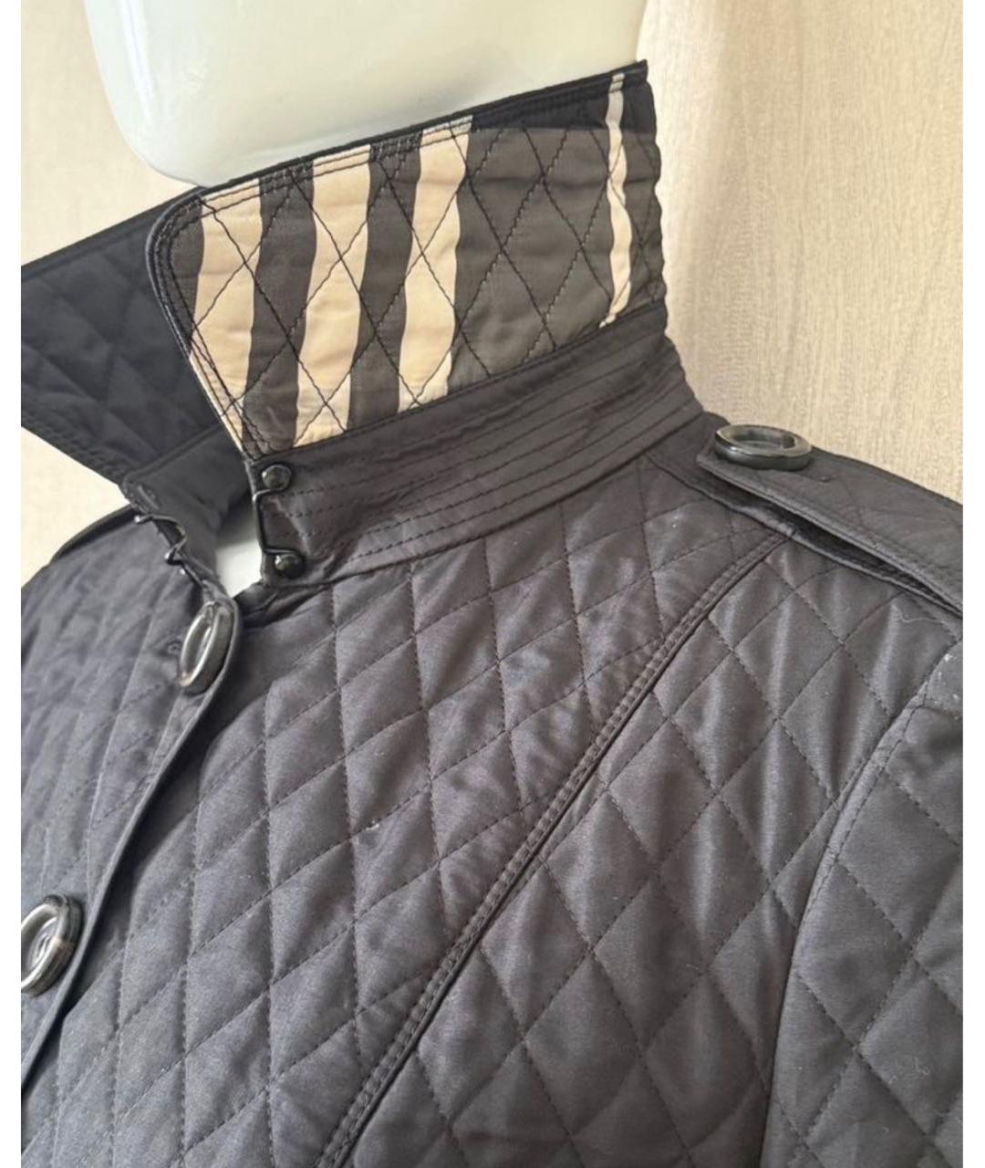 BURBERRY Черная полиэстеровая куртка, фото 6