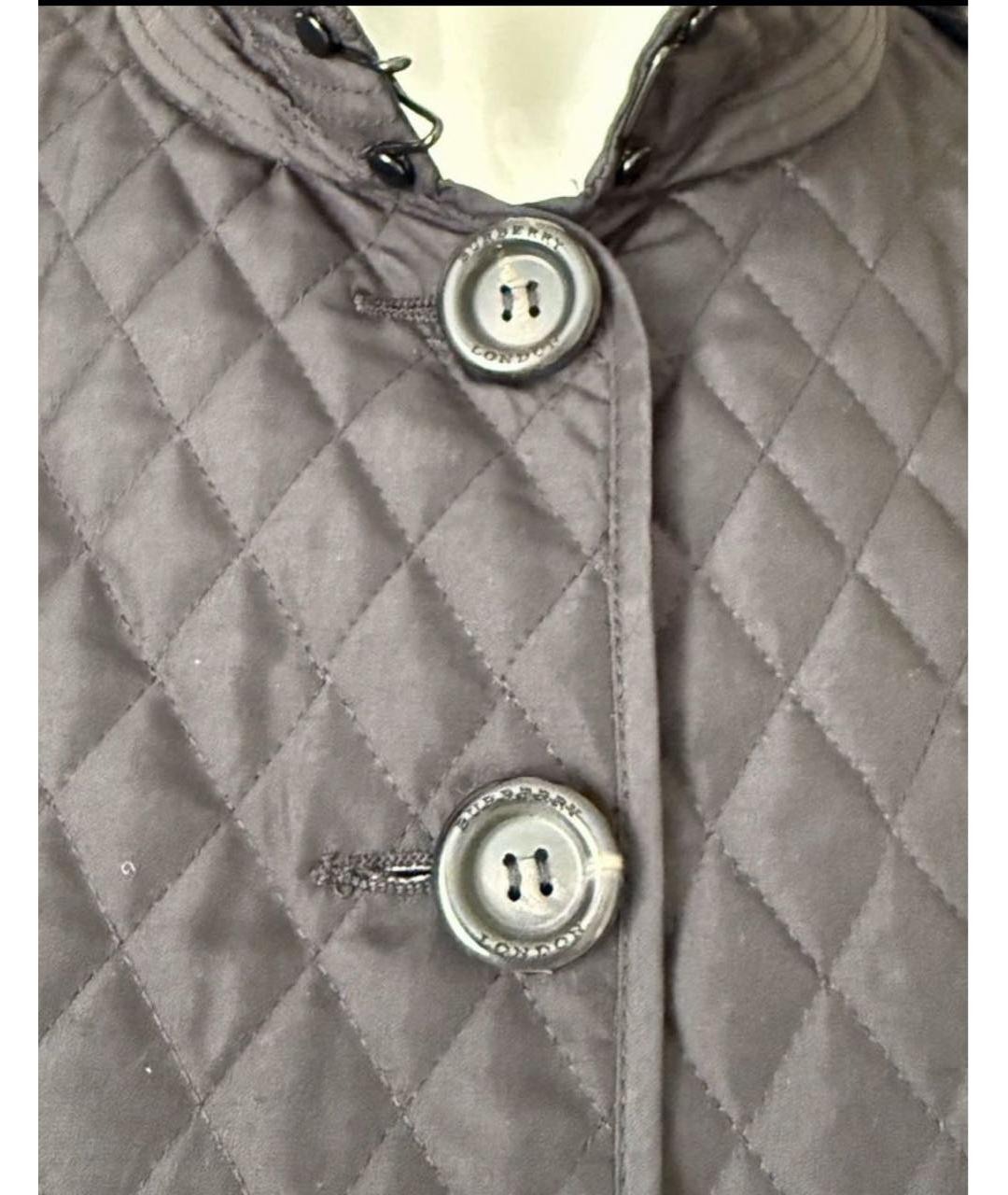 BURBERRY Черная полиэстеровая куртка, фото 7