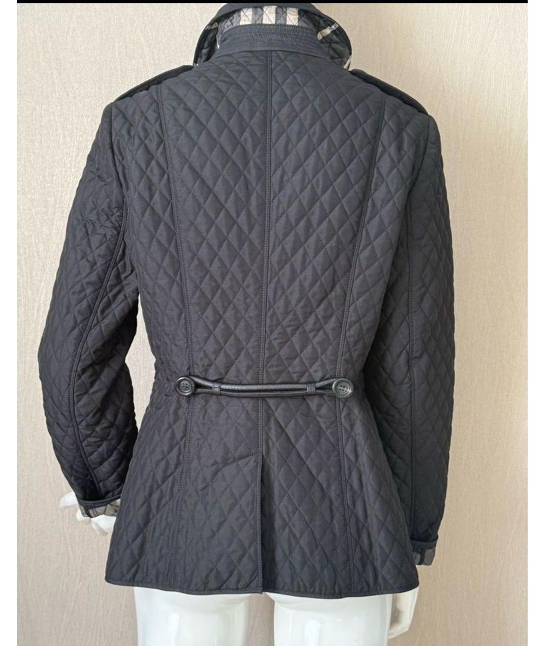 BURBERRY Черная полиэстеровая куртка, фото 2