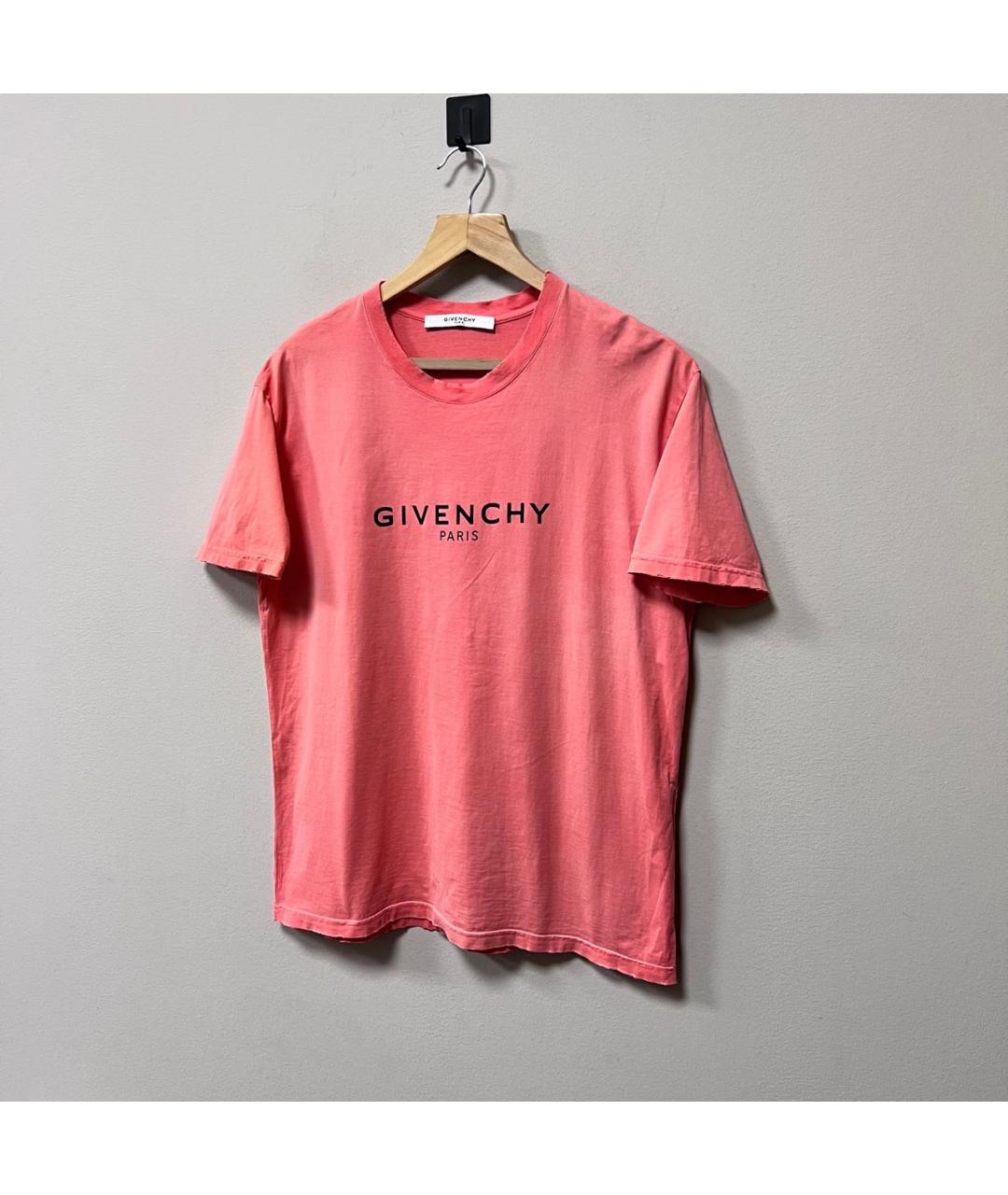 GIVENCHY Розовая хлопковая футболка, фото 2