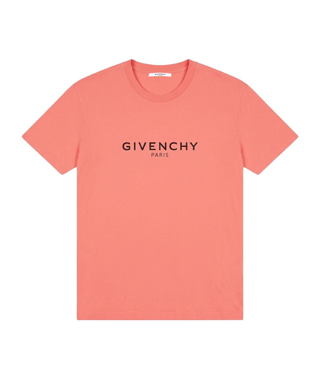 GIVENCHY Розовая хлопковая футболка, фото 1