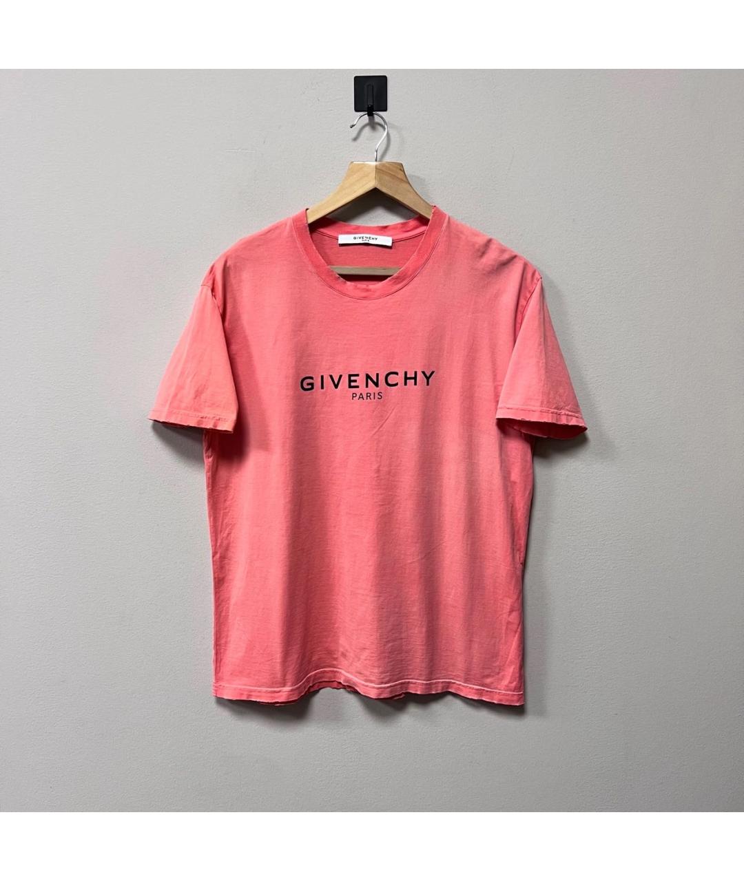 GIVENCHY Розовая хлопковая футболка, фото 6