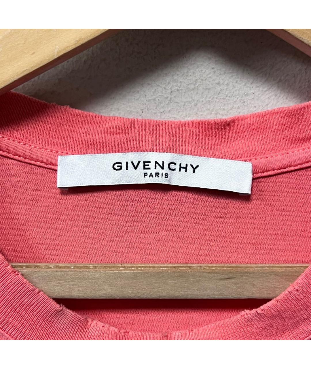 GIVENCHY Розовая хлопковая футболка, фото 4